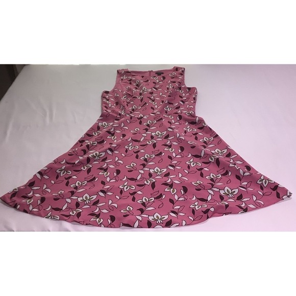 Ann Taylor Factory Dresses & Skirts - Ann Taylor Factory Midi Dress Womens 6 Pink Floral Textured Boho Full Zip